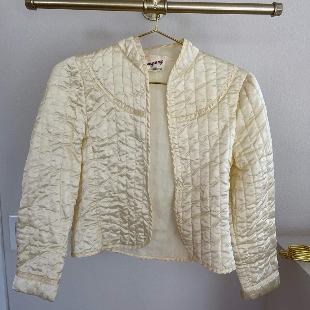 Cream quilted jacket